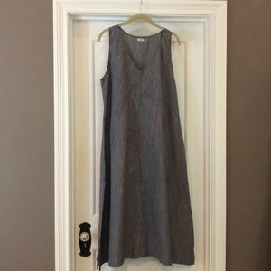 Navy/ white A-line Sleeveless sundress